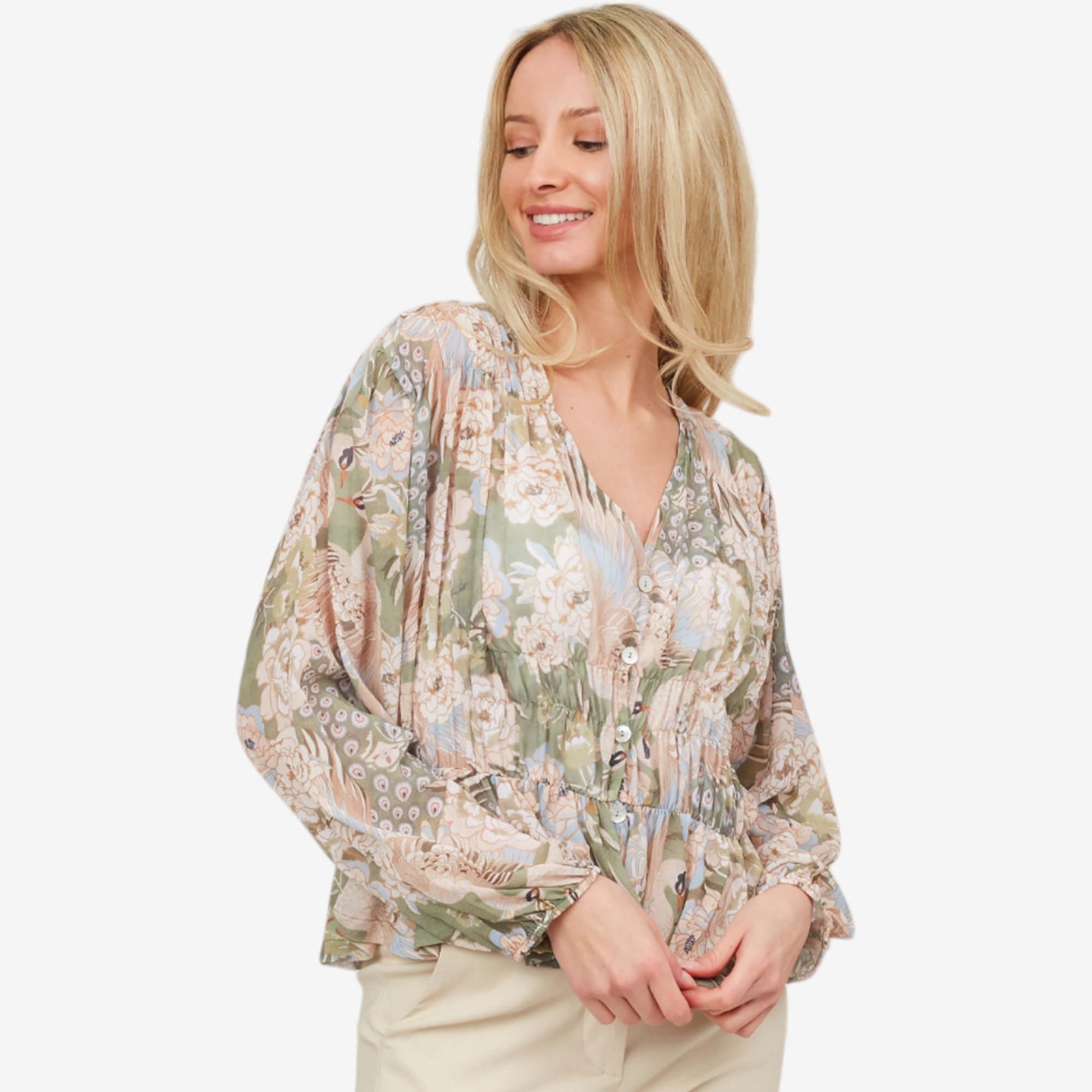 トップス soor ploom Astrid blouse, Floral Soor Ploom Astrid Blouse - Meadow Print – Casp Baby Mommy