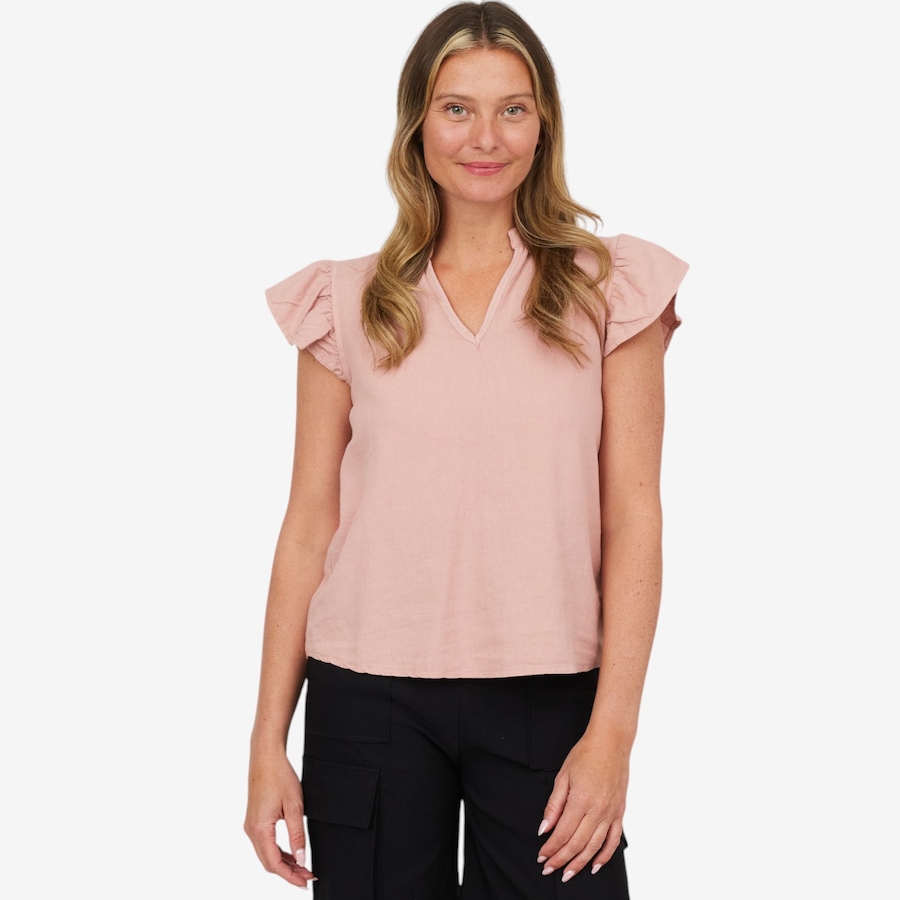 Image 103433_LTPNK.jpg, Product 103-433 / Price $29.33, Astrid Leisure Flutter Sleeve Top from Astrid on TSC.ca's Fashion department