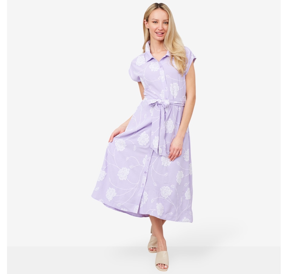 Image 103463_ALTMORE3.jpg, Product 103-463 / Price $54.99, Nina Leonard Collared Button Front Textured Wave Dress from Nina Leonard on TSC.ca's Clothing & Shoes department