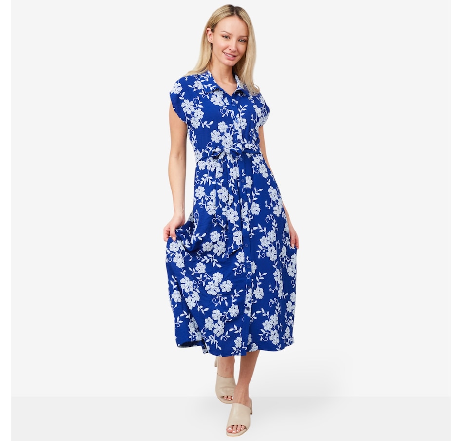 Image 103463_ALTMORE4.jpg, Product 103-463 / Price $54.99, Nina Leonard Collared Button Front Textured Wave Dress from Nina Leonard on TSC.ca's Clothing & Shoes department