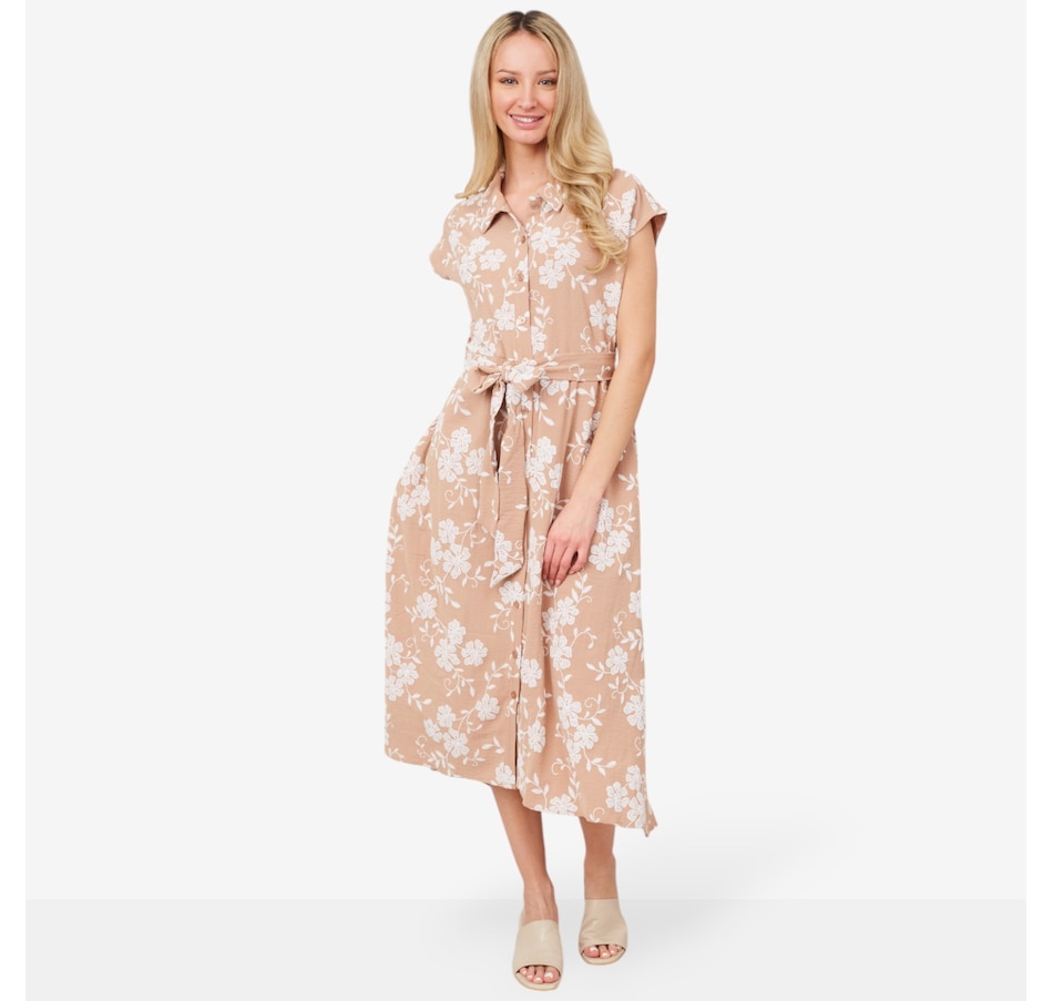 Image 103463_ALTMORE5.jpg, Product 103-463 / Price $54.99, Nina Leonard Collared Button Front Textured Wave Dress from Nina Leonard on TSC.ca's Clothing & Shoes department