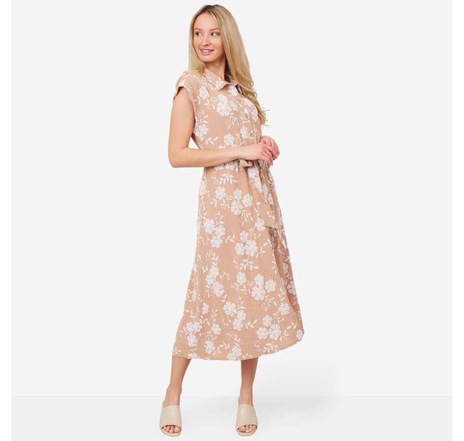 Image 103463_ALTMORE6.jpg, Product 103-463 / Price $54.99, Nina Leonard Collared Button Front Textured Wave Dress from Nina Leonard on TSC.ca's Clothing & Shoes department