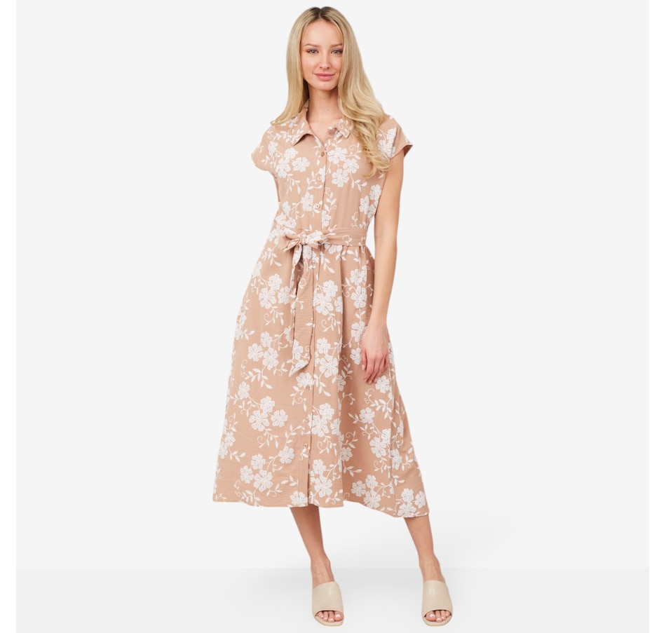 Image 103463_ALTMORE7.jpg, Product 103-463 / Price $54.99, Nina Leonard Collared Button Front Textured Wave Dress from Nina Leonard on TSC.ca's Clothing & Shoes department