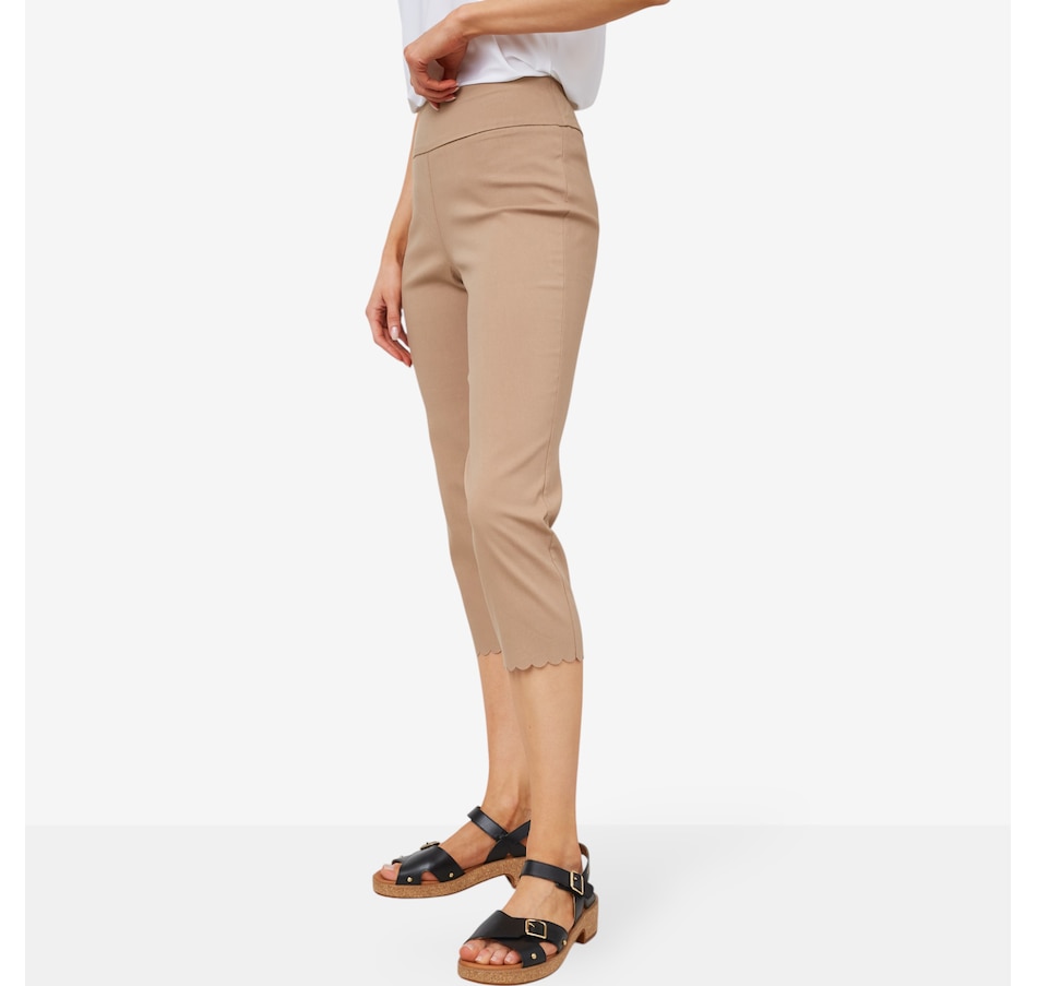Image 103464_ALTMORE3.jpg, Product 103-464 / Price $29.33, Nina Leonard Scallop Hem Pull-On Straight Leg Crop Pant from Nina Leonard on TSC.ca's Fashion department