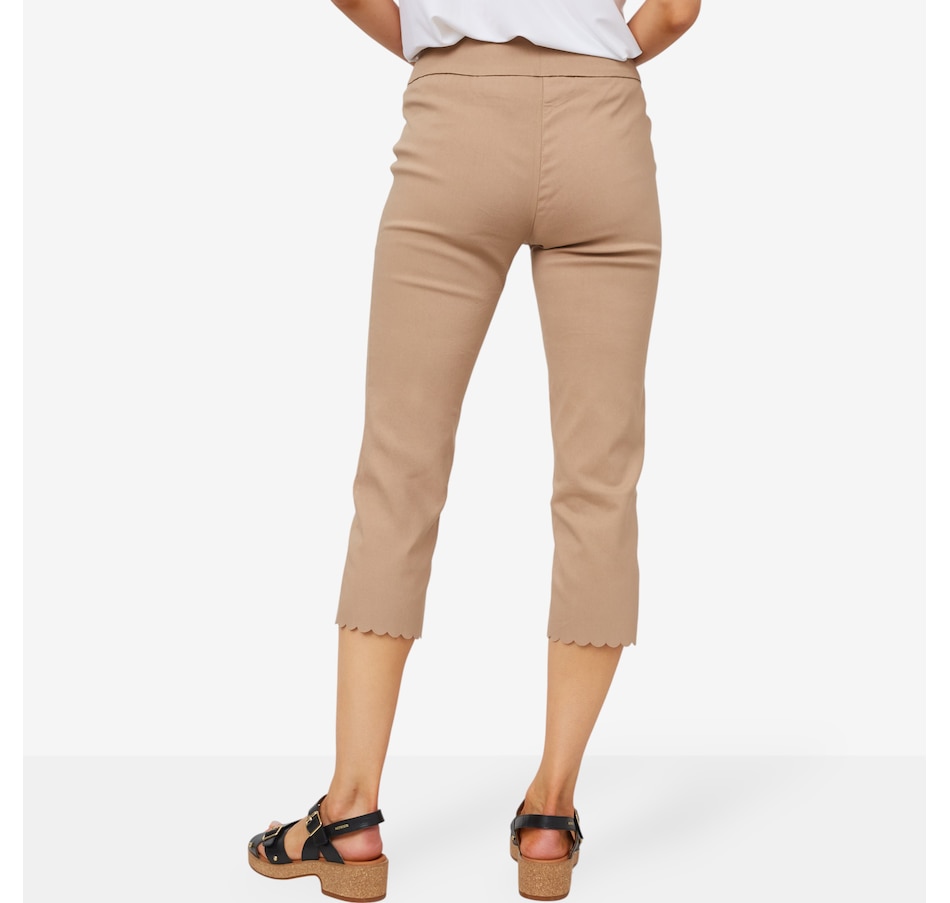 Image 103464_ALTMORE4.jpg, Product 103-464 / Price $29.33, Nina Leonard Scallop Hem Pull-On Straight Leg Crop Pant from Nina Leonard on TSC.ca's Fashion department