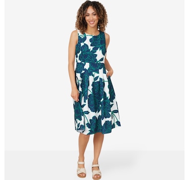 Product 103-469 / Price $59.99 , Nina Leonard Sleeveless Stretch Linen Dress