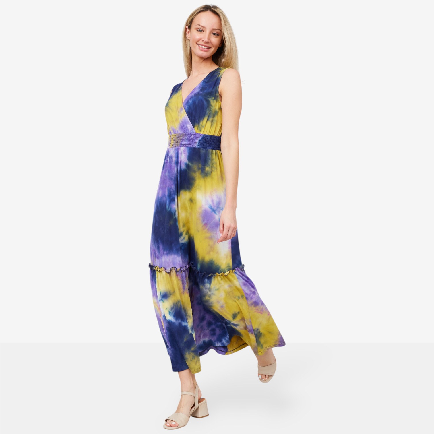 Nina Leonard Tie Dye Maxi Dress - TSC.ca