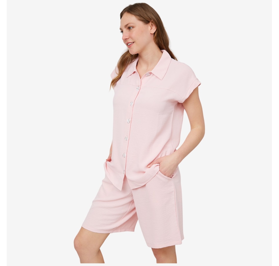 Image 103472_BLSPR.jpg, Product 103-472 / Price $29.33, Nina Leonard Collared Button Front Textured Wave Shirt from Nina Leonard on TSC.ca's Fashion department