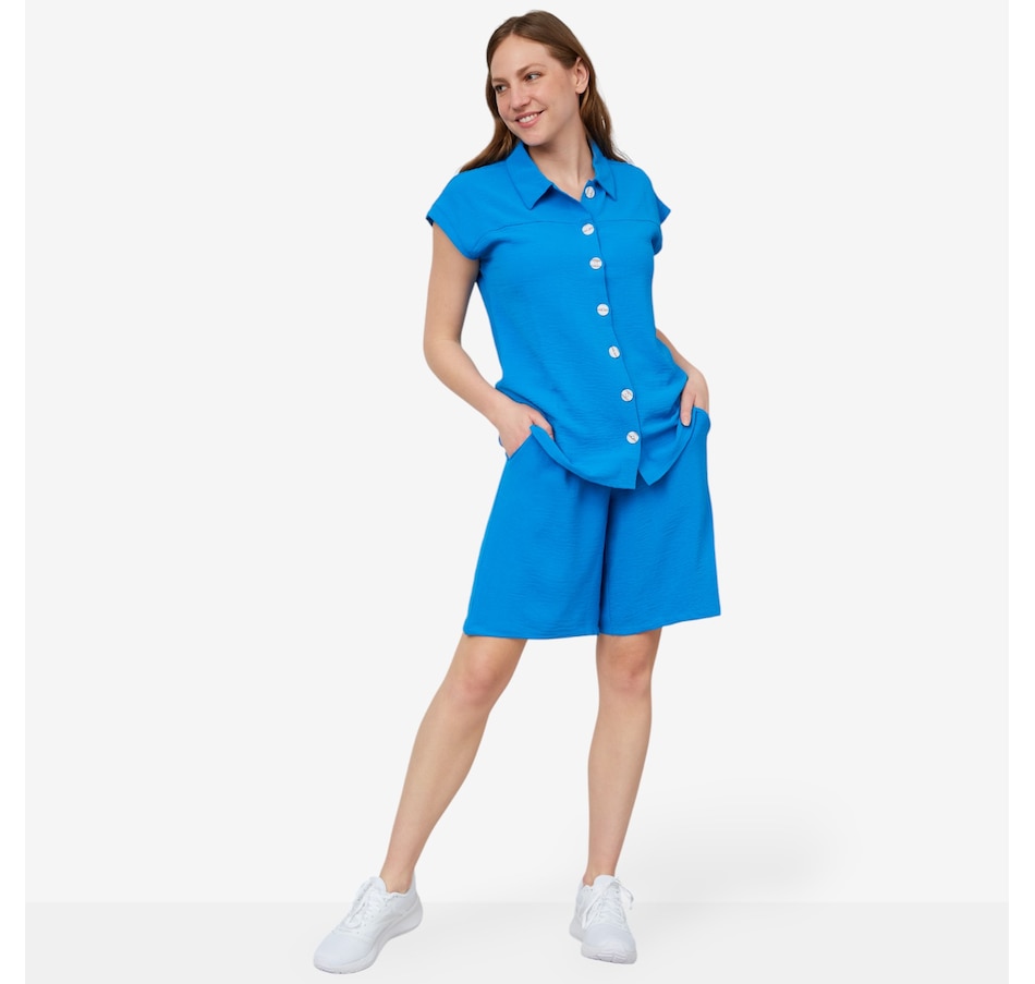 Image 103472_OCSUR.jpg, Product 103-472 / Price $29.33, Nina Leonard Collared Button Front Textured Wave Shirt from Nina Leonard on TSC.ca's Fashion department