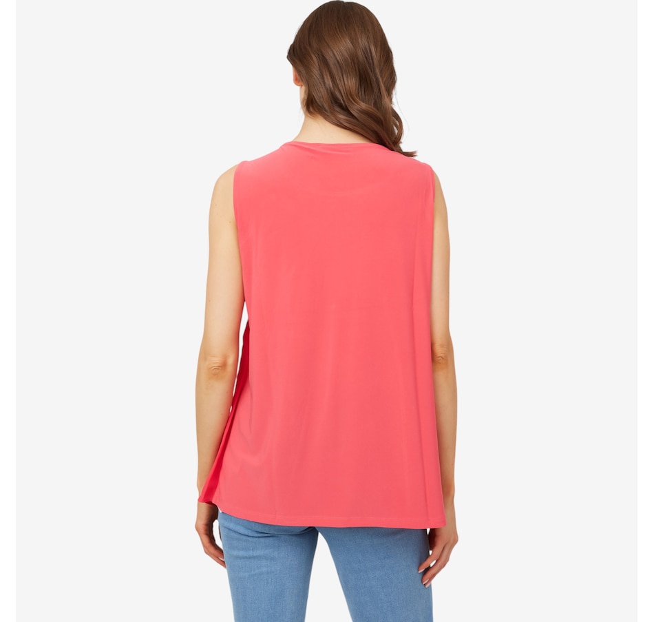 Image 103476_ALTMORE2.jpg, Product 103-476 / Price $19.33, Nina Leonard Round Neck Sleeveless MJ and Chiffon Top from Nina Leonard on TSC.ca's Fashion department