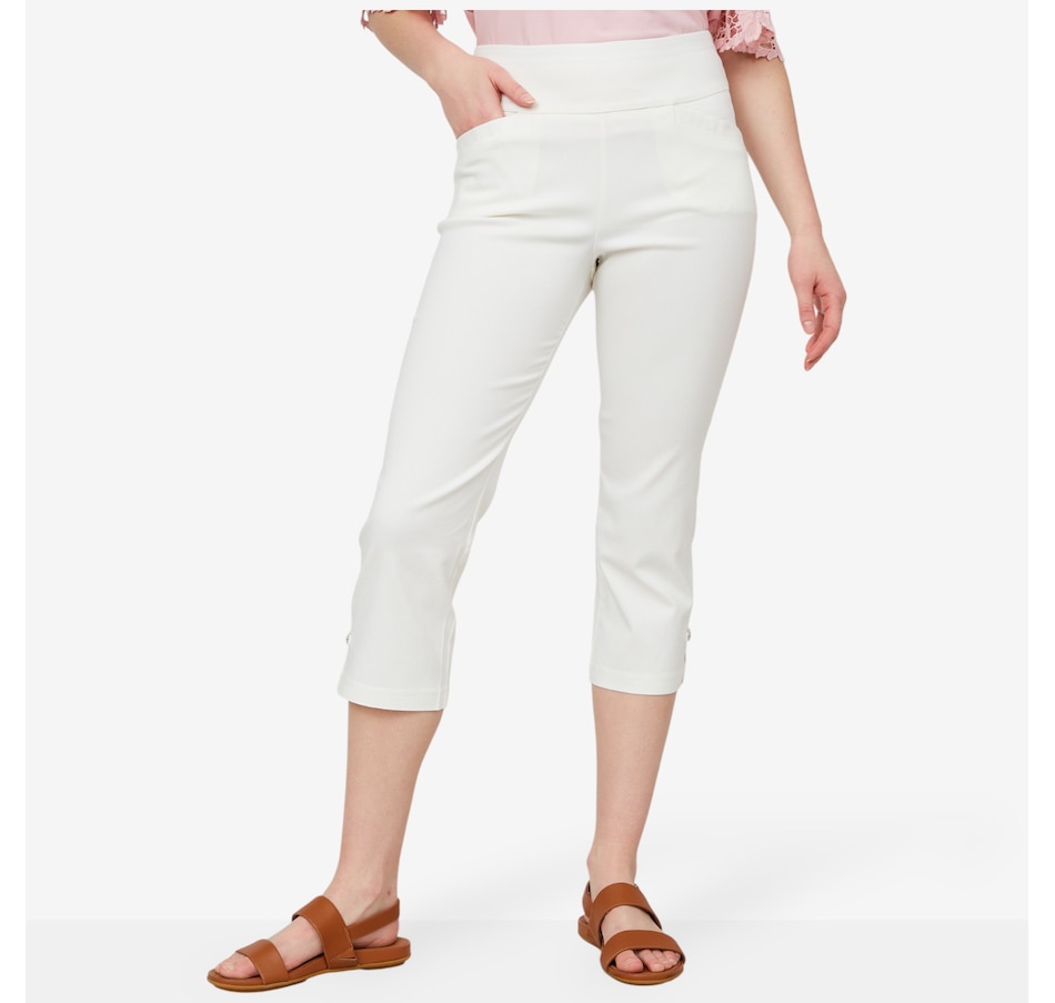 Image 103477_IVR.jpg, Product 103-477 / Price $24.33, Nina Leonard Millennium Cropped Pant with Side Slit from Nina Leonard on TSC.ca's Fashion department