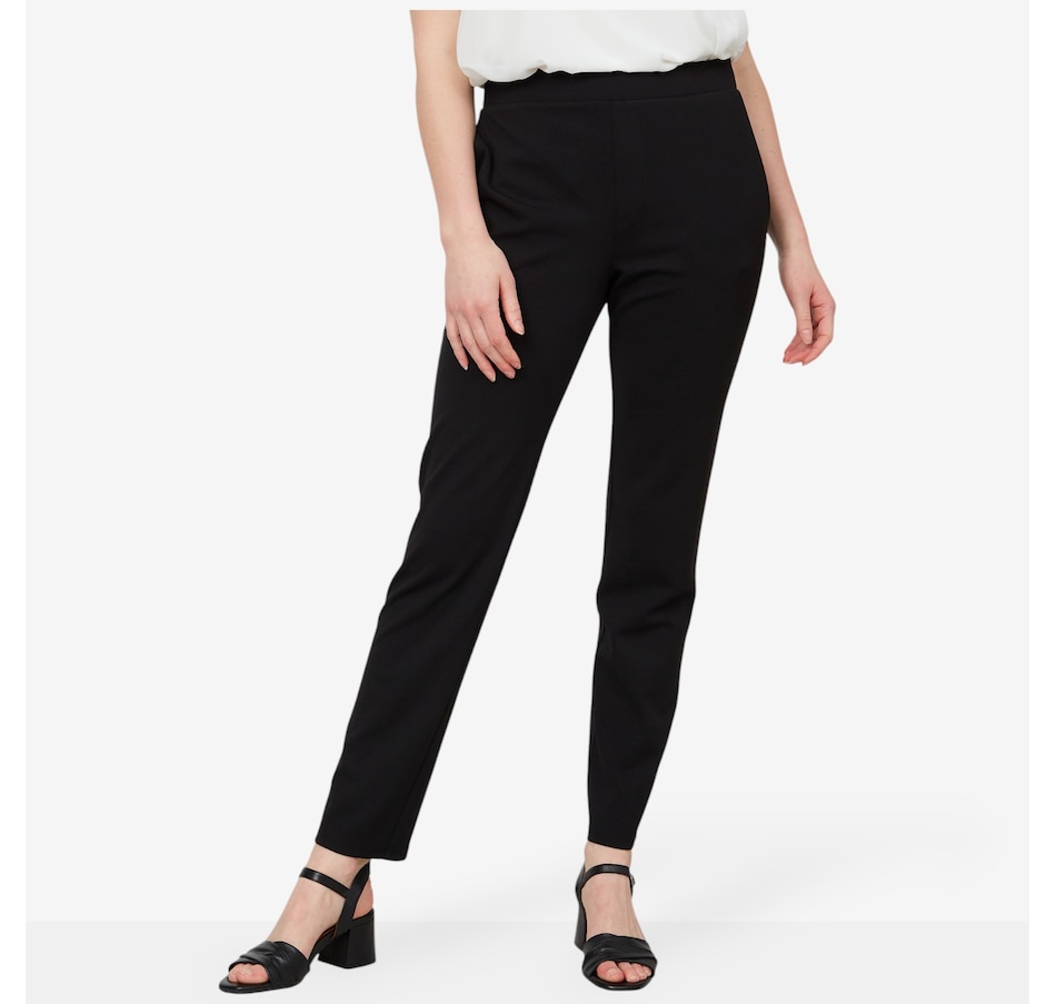 Image 103479_BLK.jpg, Product 103-479 / Price $29.33, Nina Leonard Straight Leg Elastic Waist Pant from Nina Leonard on TSC.ca's Fashion department