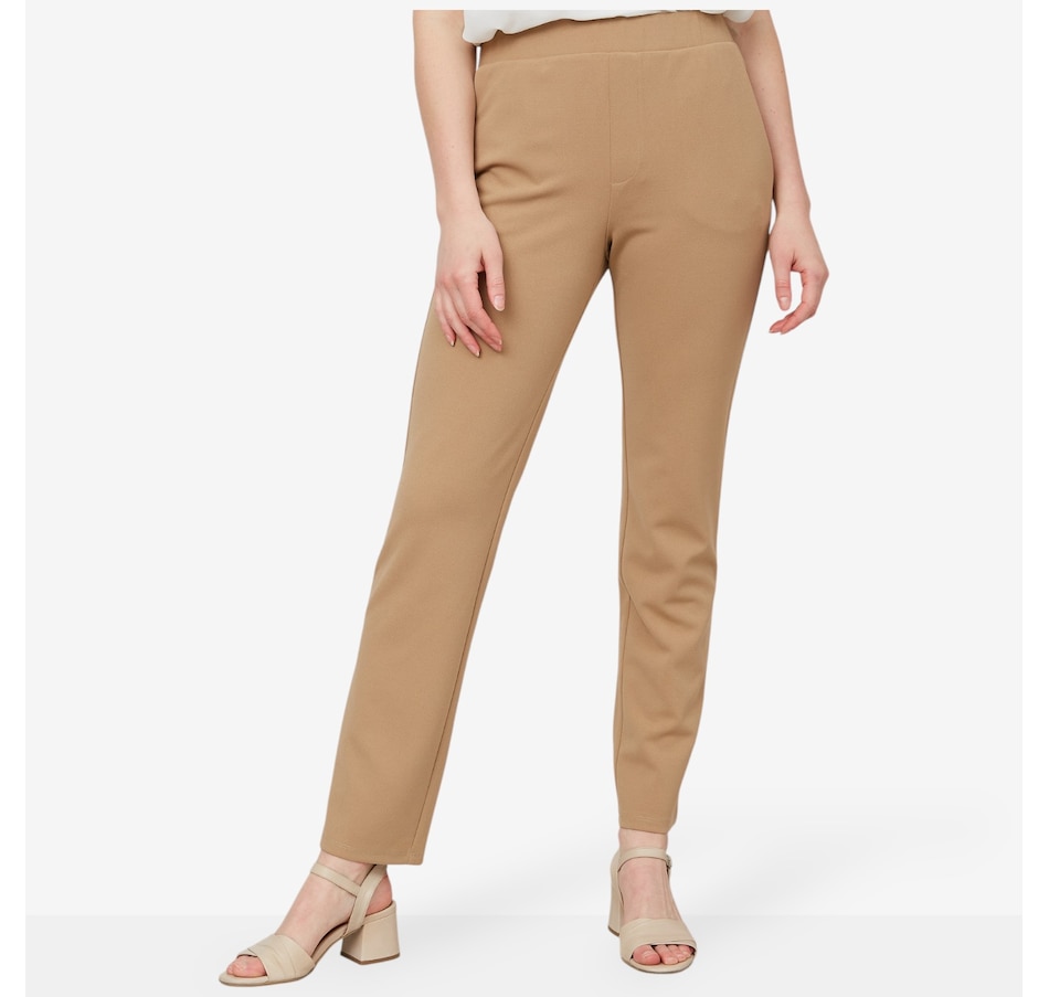 Image 103479_TN.jpg, Product 103-479 / Price $29.33, Nina Leonard Straight Leg Elastic Waist Pant from Nina Leonard on TSC.ca's Fashion department