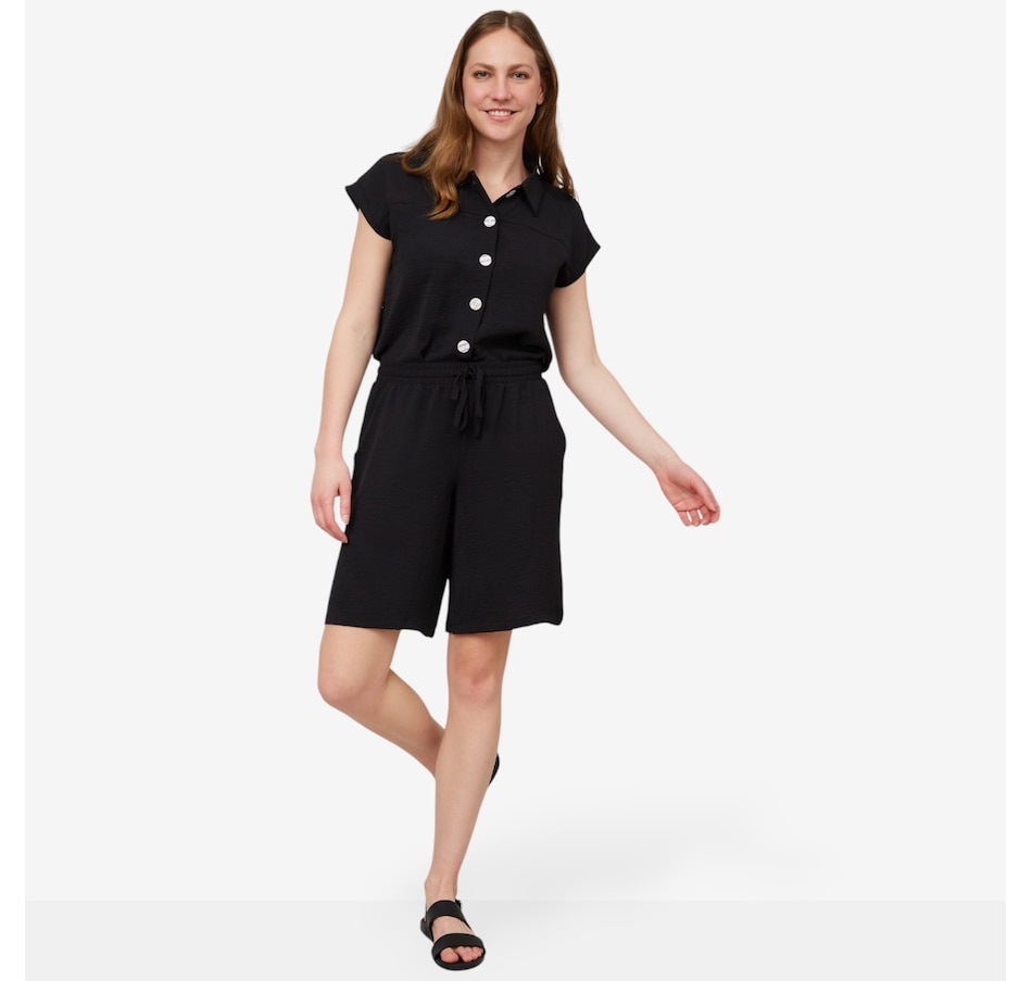 Nina Leonard Textured Wave Bermuda Short