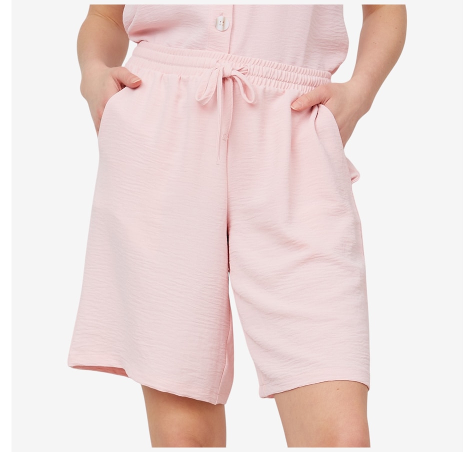 Image 103480_BLSPR.jpg, Product 103-480 / Price $19.33, Nina Leonard Textured Wave Bermuda Short from Nina Leonard on TSC.ca's Fashion department