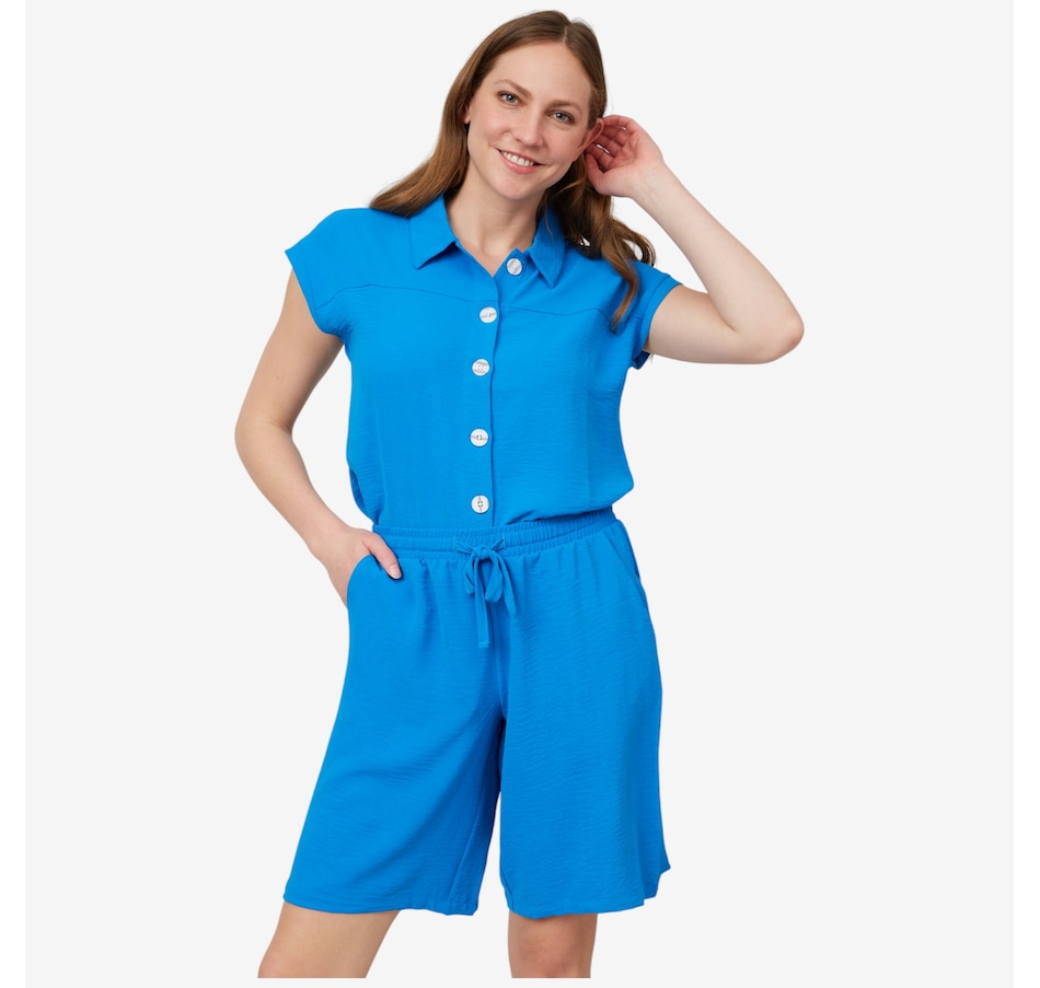 Image 103480_OCSUR.jpg, Product 103-480 / Price $19.33, Nina Leonard Textured Wave Bermuda Short from Nina Leonard on TSC.ca's Fashion department