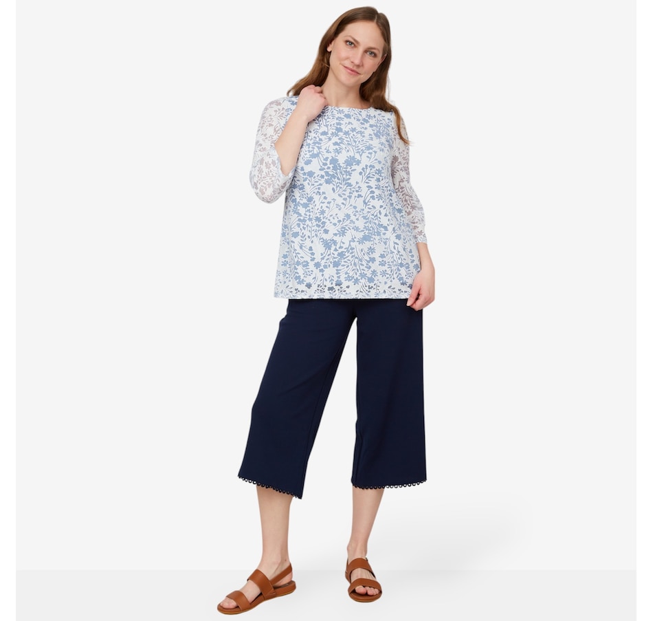 Image 103482_SFB.jpg, Product 103-482 / Price $19.33, Nina Leonard Novelty Burnout Top from Nina Leonard on TSC.ca's Fashion department