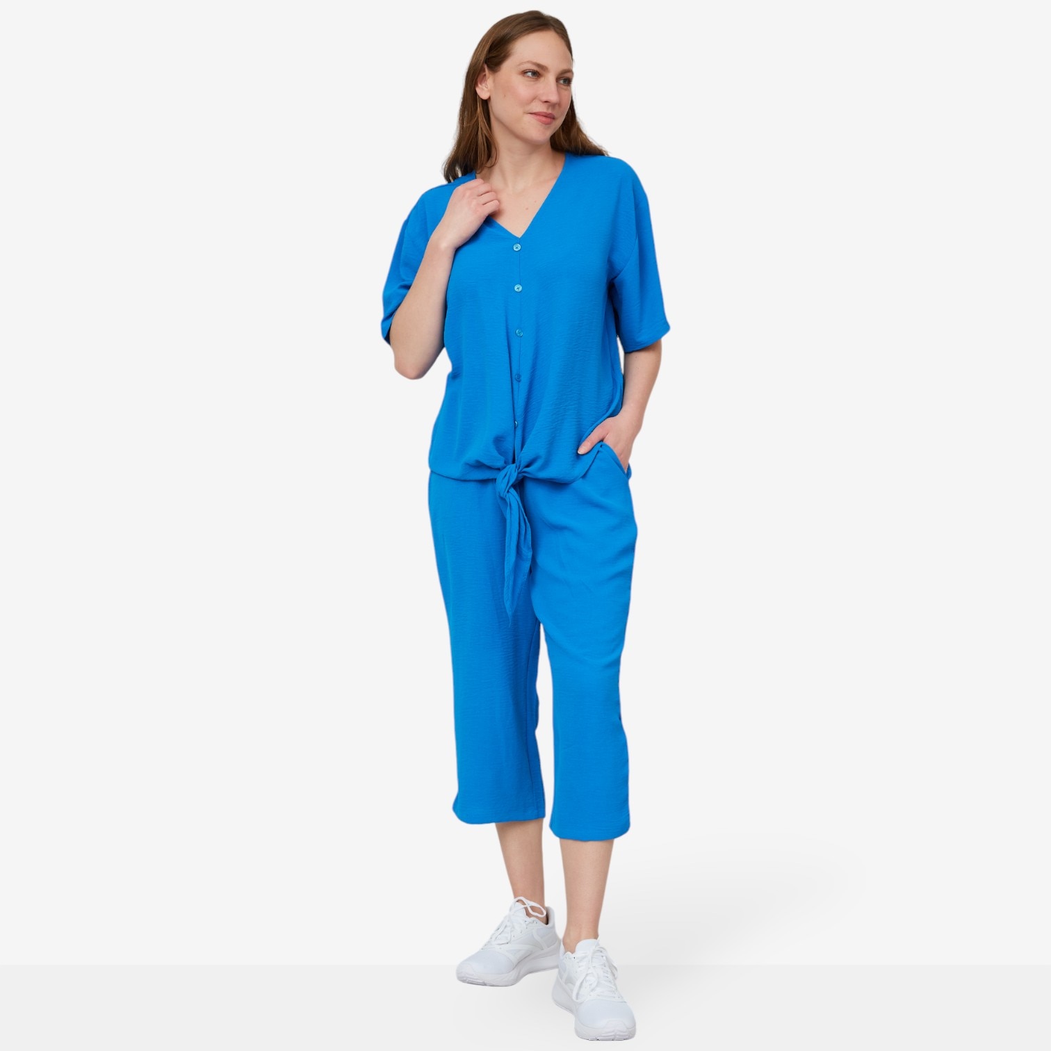Nina Leonard Textured Wave Cropped Pant - TSC.ca
