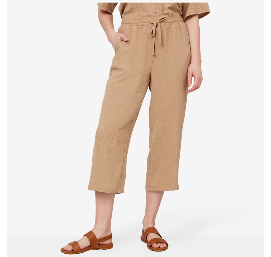 Image 103484_TN.jpg, Product 103-484 / Price $29.33, Nina Leonard Textured Wave Cropped Pant from Nina Leonard on TSC.ca's Fashion department
