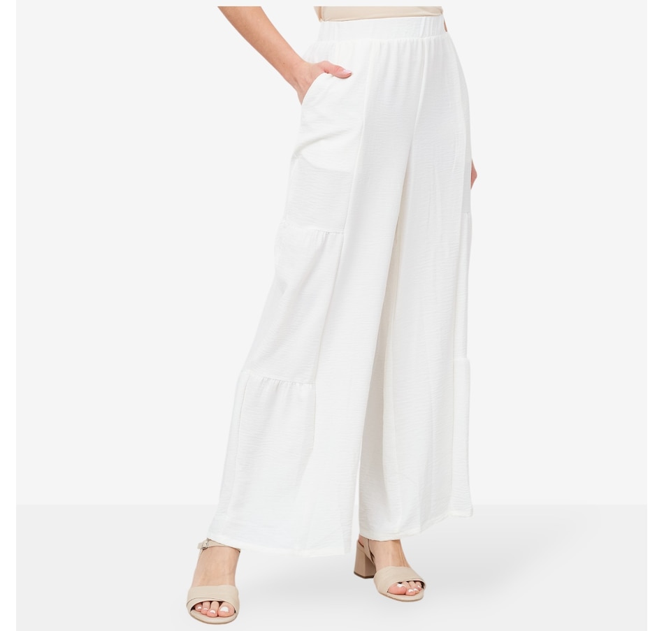 Image 103485_WHT.jpg, Product 103-485 / Price $24.33, Nina Leonard Wide Leg Palazzo Pant from Nina Leonard on TSC.ca's Fashion department