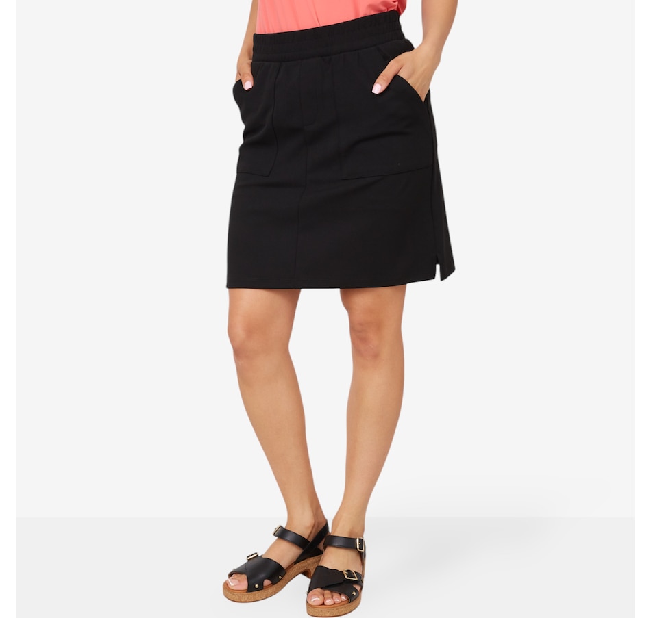 Nina Leonard Elastic Waist Skort