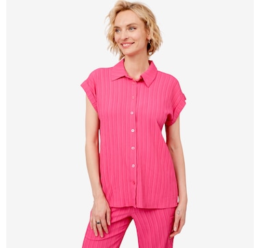 Nina Leonard Collared Button Up Top