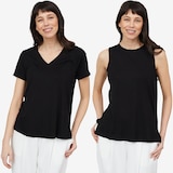 Wynne Style V-Neck Tee and Crew Neck Tank (two-pack)