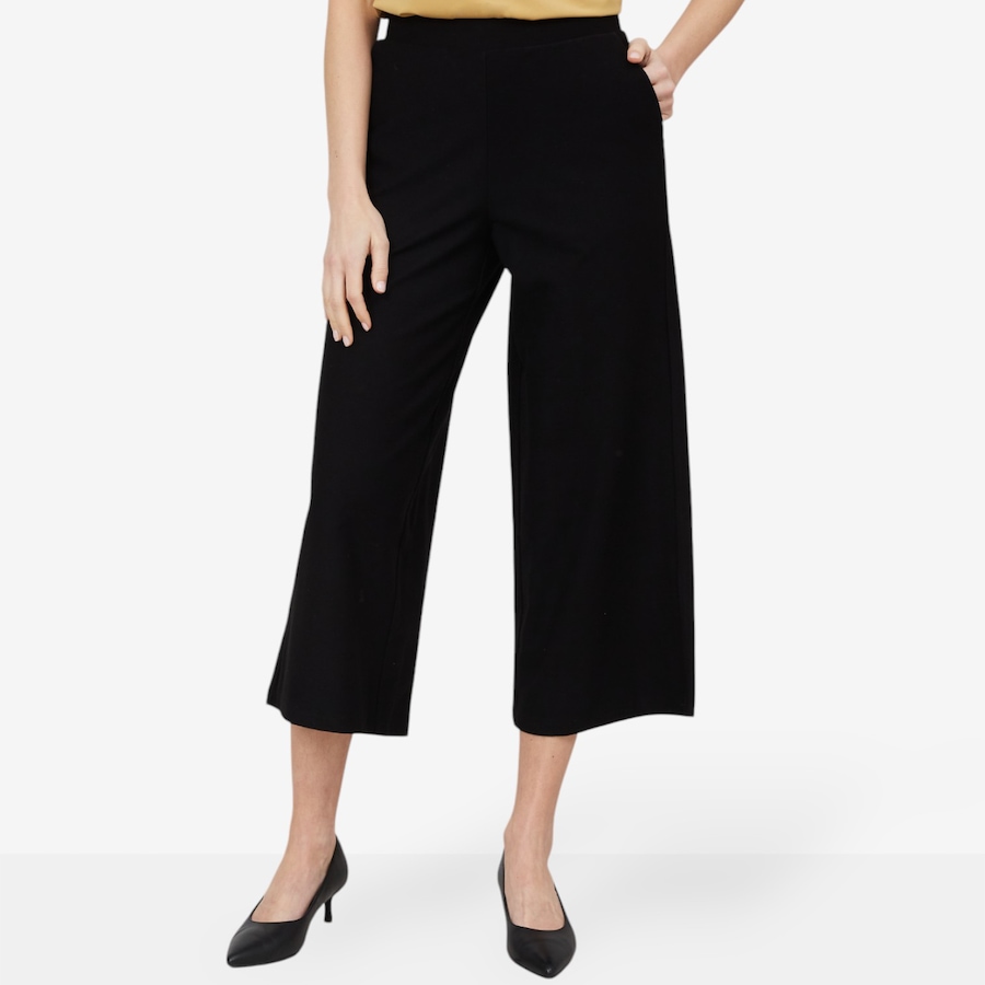 Image 103514_BLK.jpg, Product 103-514 / Price $34.33, Wynne Style Essential Knit Crepe Wide Leg Pant from Wynnelayers on TSC.ca's Fashion department