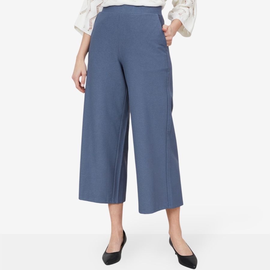 Image 103514_DKCH.jpg, Product 103-514 / Price $34.33, Wynne Style Essential Knit Crepe Wide Leg Pant from Wynnelayers on TSC.ca's Fashion department