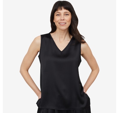 Wynne Style Satin V-Neck Tank
