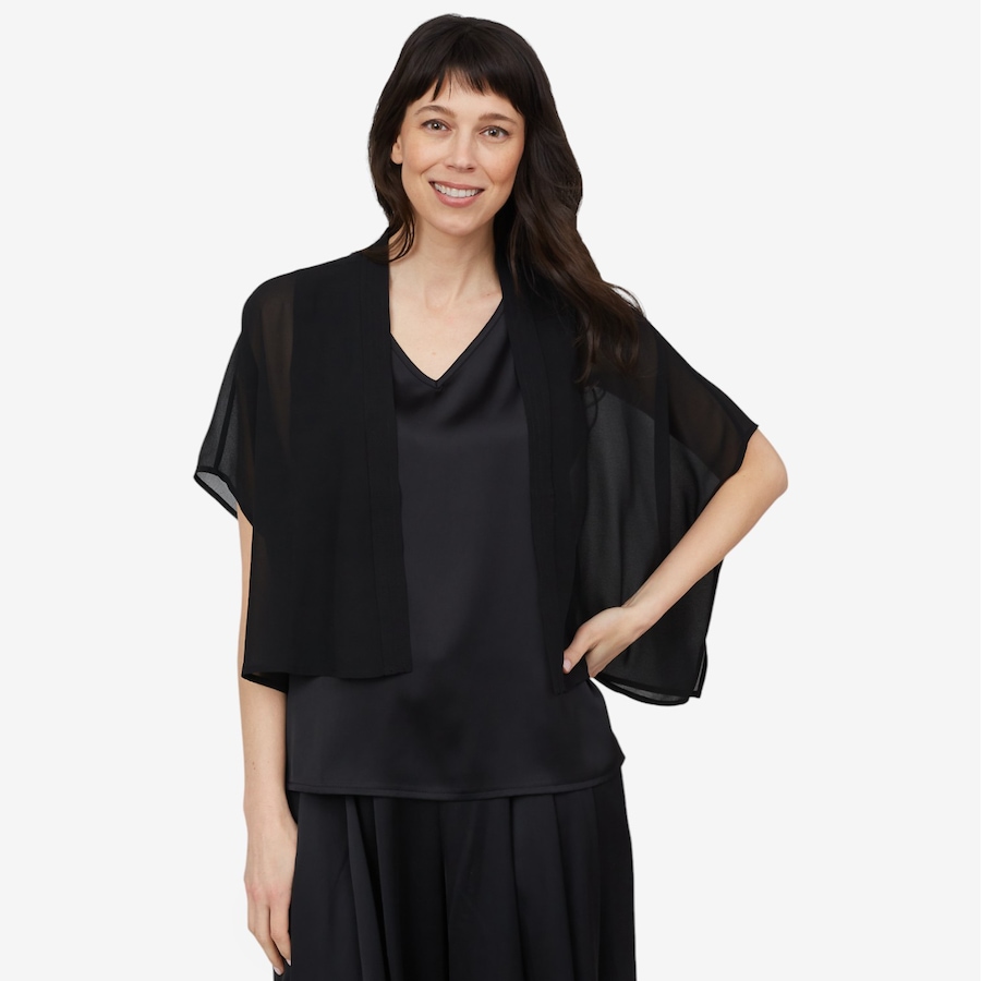Image 103532_BLK.jpg, Product 103-532 / Price $34.33, Wynne Style Chiffon Shrug from Wynnelayers on TSC.ca's Fashion department