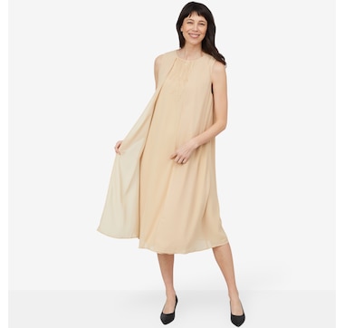 Wynne Style Chiffon Overlay Dress with Embroidery Detail