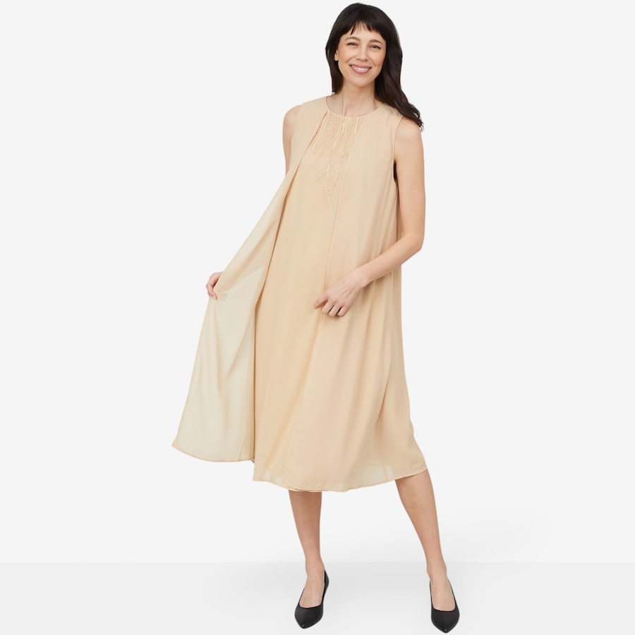 Image 103533_ALM.jpg, Product 103-533 / Price $64.33, Wynne Style Chiffon Overlay Dress with Embroidery Detail from Wynnelayers on TSC.ca's Fashion department