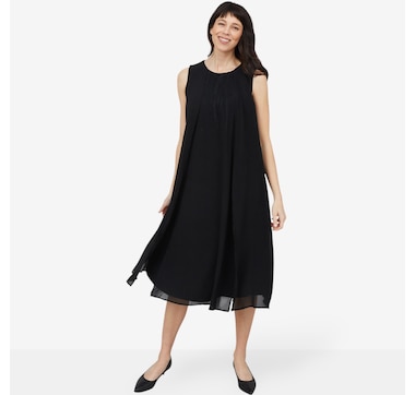 Wynne Style Chiffon Overlay Dress with Embroidery Detail