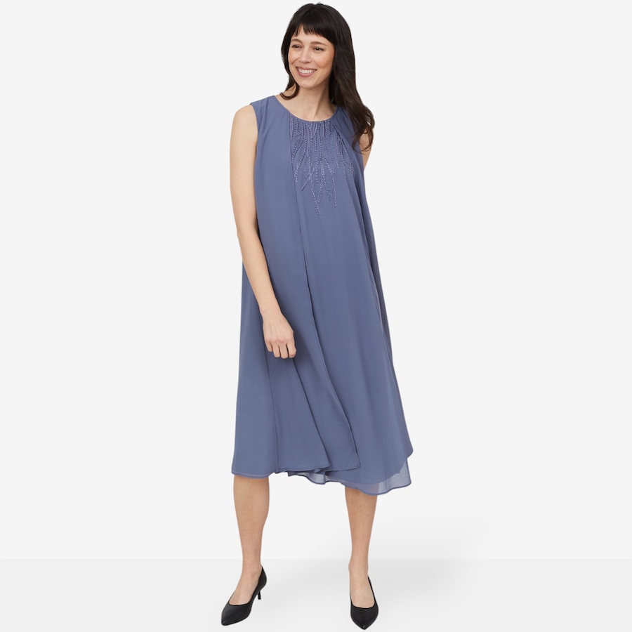 Image 103533_DKCH.jpg, Product 103-533 / Price $64.33, Wynne Style Chiffon Overlay Dress with Embroidery Detail from Wynnelayers on TSC.ca's Fashion department