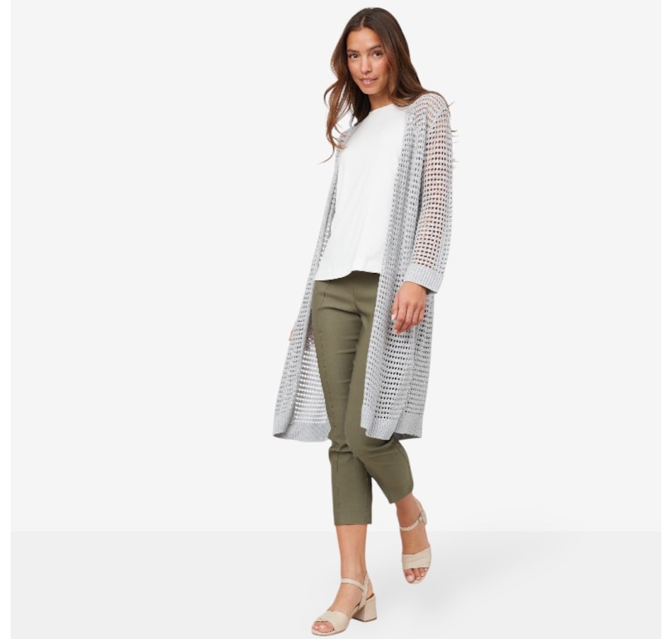 Image 103535_PLGY.jpg, Product 103-535 / Price $49.33, Wynne Style Open Stitch Duster from Wynnelayers on TSC.ca's Fashion department