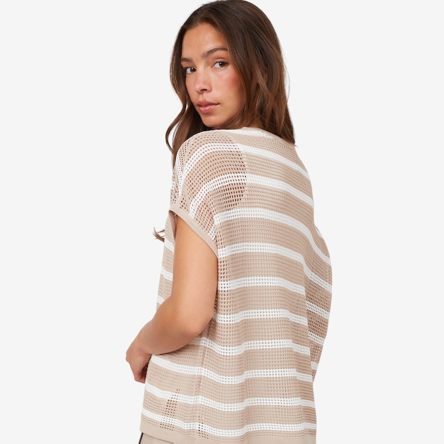 Image 103536_ALTMORE2.jpg, Product 103-536 / Price $34.33, Wynne Style Stripped Mesh Easy Fit Sweater from Wynnelayers on TSC.ca's Fashion department