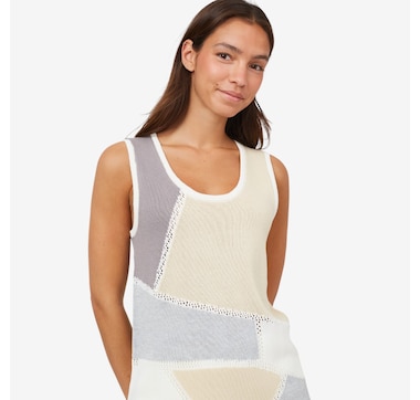 Wynne Style Intarsia Mixed Stitch Top