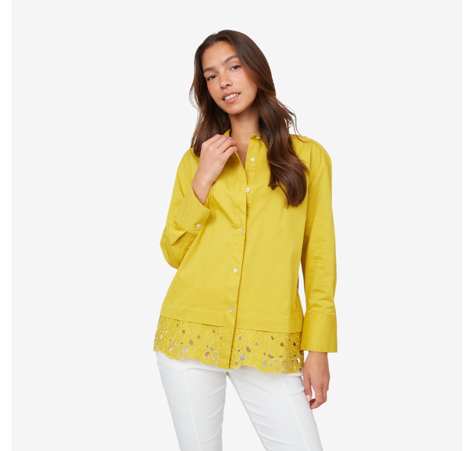 Image 103539_MU.jpg, Product 103-539 / Price $49.33, Wynne Style Lace Combo Poplin Shirt from Wynnelayers on TSC.ca's Fashion department