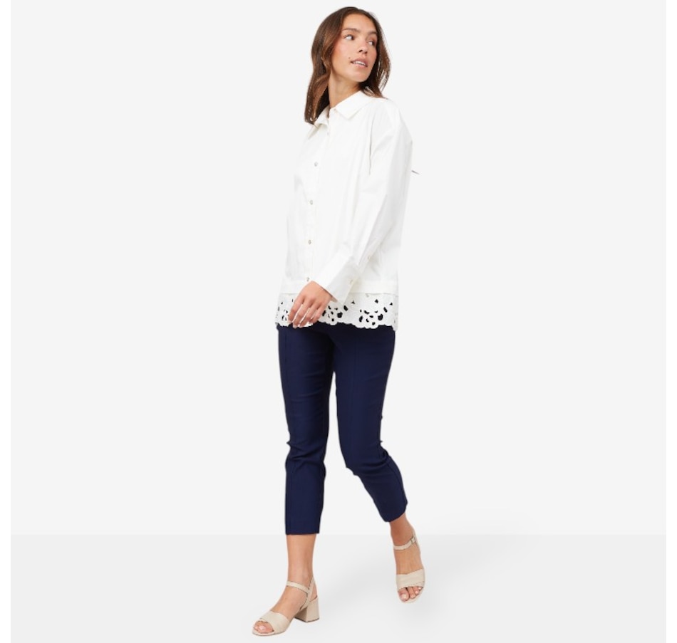 Wynne Style Lace Combo Poplin Shirt