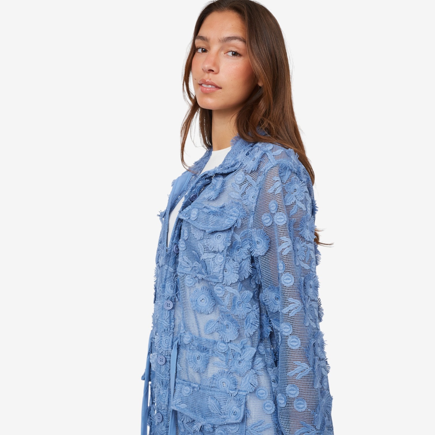 Wynne Style Embroidered Mesh Summer Jacket - TSC.ca