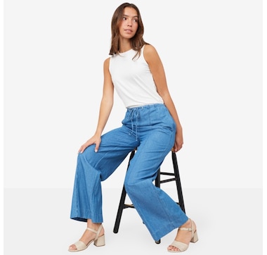 Wynne Style Chambray Drawstring Pant