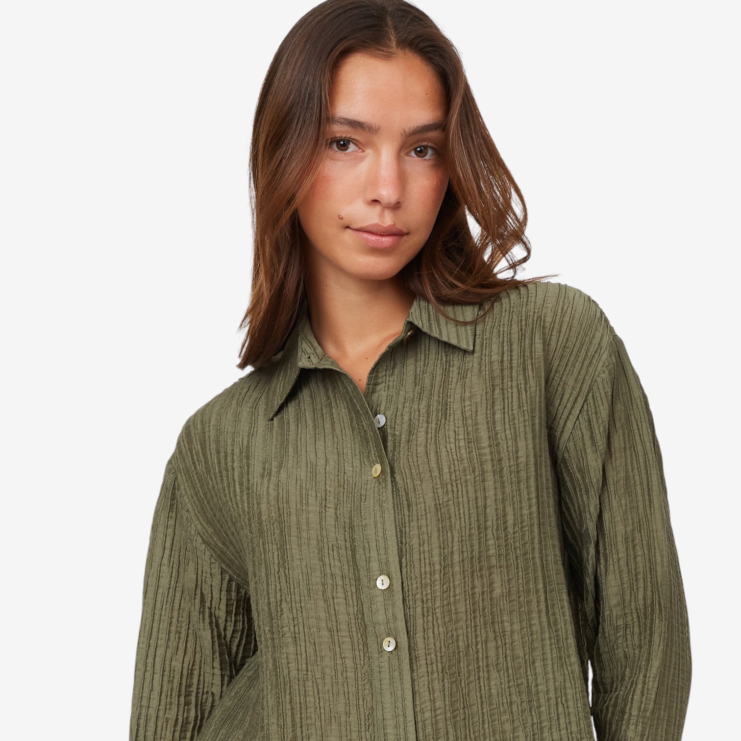 Wynne Style Textured Crinkle Fabric Shirt - TSC.ca