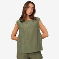 Wynne Style Textured Crinkle Fabric Top
