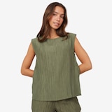 Wynne Style Textured Crinkle Fabric Top