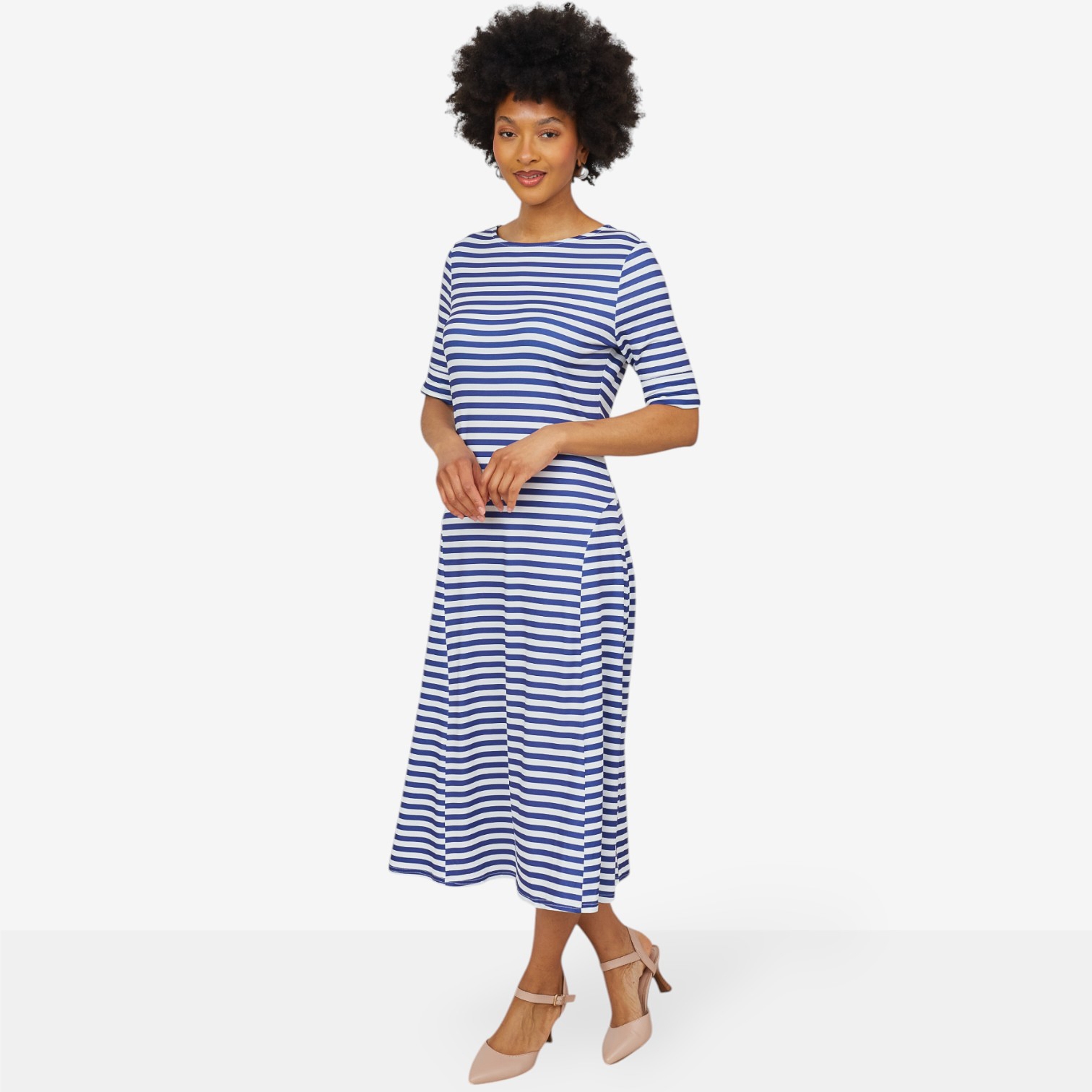 Guillaume Striped Fit-and-flare Jersey Dress - TSC.ca