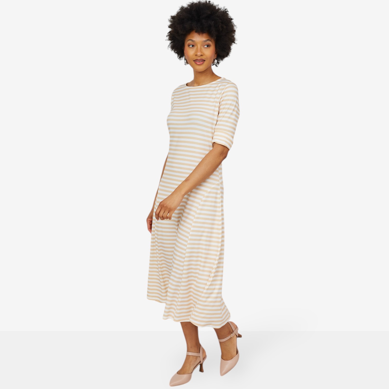 Guillaume Striped Fit-and-flare Jersey Dress - TSC.ca