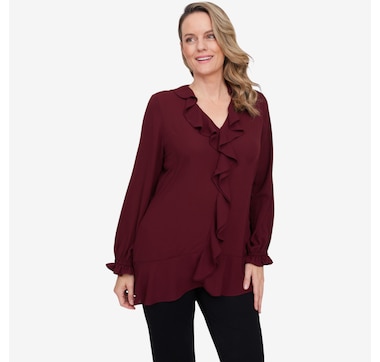 Guillaume Cascade Ruffle Blouse