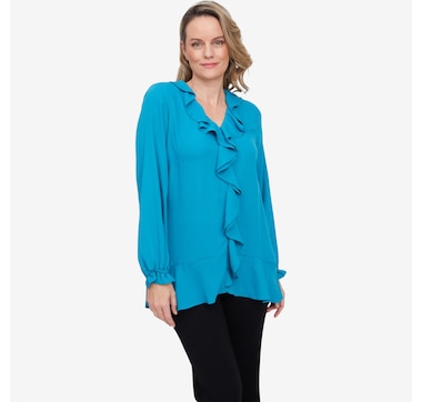 Guillaume Cascade Ruffle Blouse