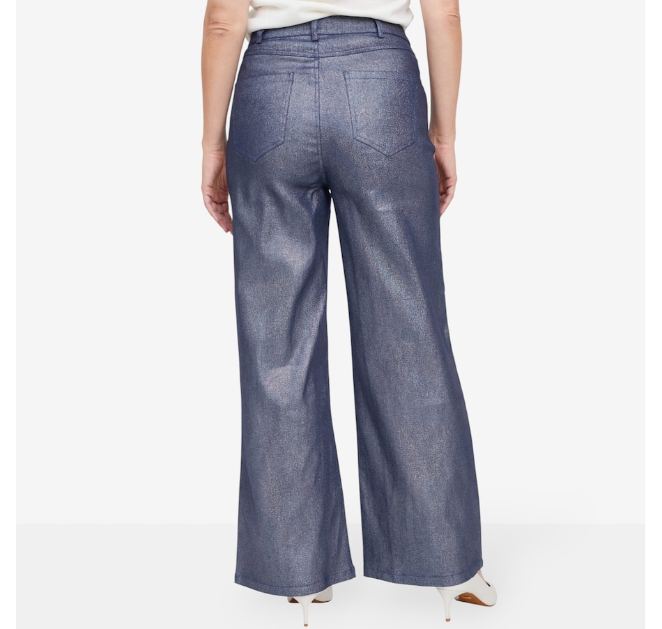 Image 103584_ALTMORE1.jpg, Product 103-584 / Price $89.99, Guillaume Metallic Denim Wide Leg Jeans from Guillaume on TSC.ca's Fashion department